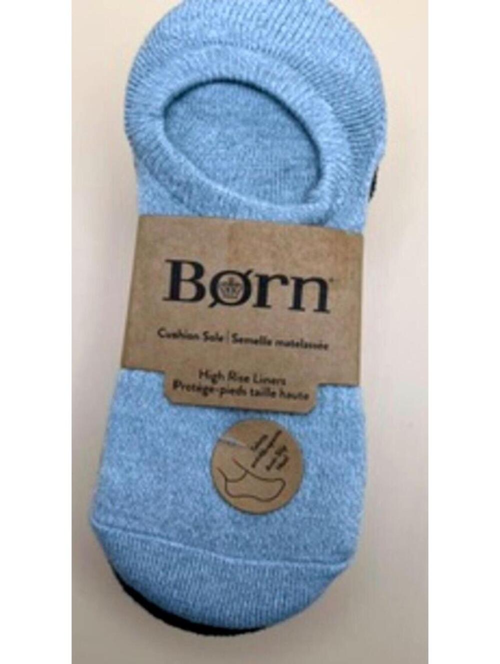 Born 6-Pack Full Cushioned sole high rise liners Socks Assorted NEW